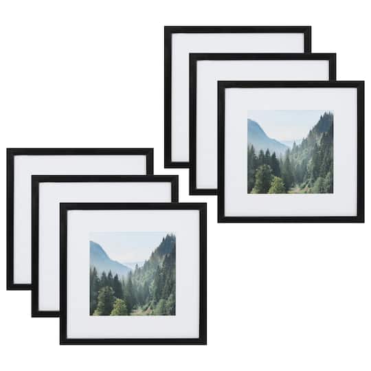 6 Packs: 3 ct. (18 total) Gallery™ Black Frame with Mat by Studio Décor®